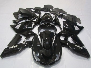 Carénages Moto Kawasaki ZX14R 2006-2011 - Noir Brillant Blanc Ninja Abordables
