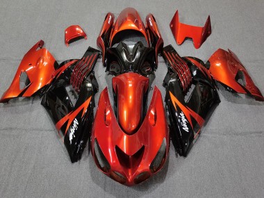 Carénages Moto Kawasaki ZX14R 2006-2011 - Rouge Noir Brillant Abordables