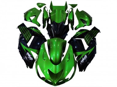 Carénage Moto Kawasaki ZX14R 2006-2011 - Vert Noir Brillant Blanc Ninja Abordables