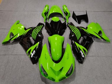 Carénages Moto Kawasaki ZX14R 2006-2011 - Vert Noir Brillant Blanc Ninja Abordables