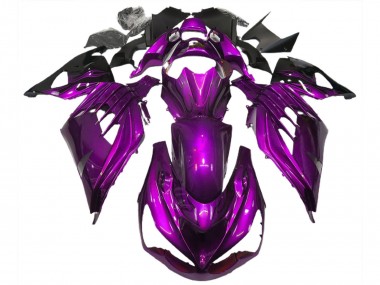 Carénages Moto Kawasaki ZX14R ZZR1400 2012-2024 - Violet Noir Abordables