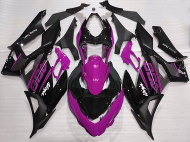 Carénages Moto Kawasaki Ninja 400 2018-2024 - Violet Noir Brillant Noir Mat OEM Style Abordables