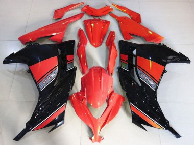Carénage Moto Kawasaki Ninja 300 2013-2024 - Rouge Noir Abordables