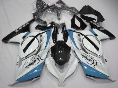 Carénages Moto Kawasaki Ninja 300 2013-2024 - Blanc Brillant Bleu Clair Noir Abordables