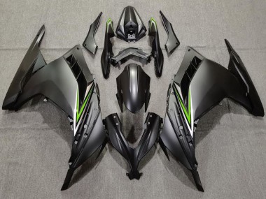 Carénages Moto Kawasaki Ninja 300 2013-2024 - Noir Mat Vert Abordables