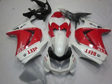 Carénages Moto Kawasaki Ninja 250 2008-2012 - Blanc Rouge Beet Abordables