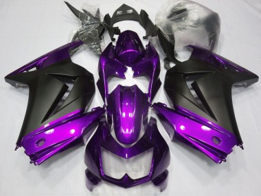 Carénages Moto Kawasaki Ninja 250 2008-2012 - Violet Noir Mat Abordables