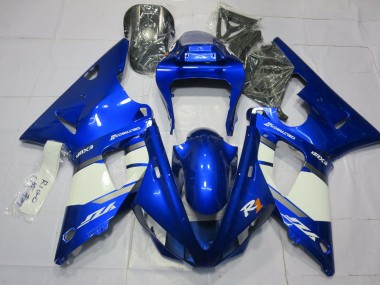 Carénages Moto Yamaha R1 2000-2001 - Bleu Blanc Abordables