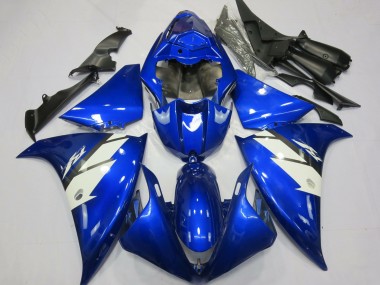 Carénages Moto Yamaha R1 2012-2014 - Bleu Blanc Abordables