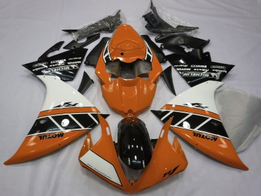 Carénages Moto Yamaha R1 2012-2014 - Orange Blanc Noir Brillant Abordables