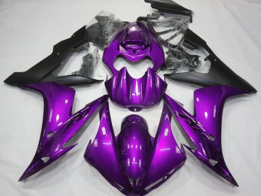 Carénages Moto Yamaha R1 2004-2006 - Violet Noir Mat Abordables