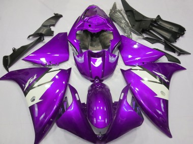 Carénages Moto Yamaha R1 2012-2014 - Violet Blanc Abordables