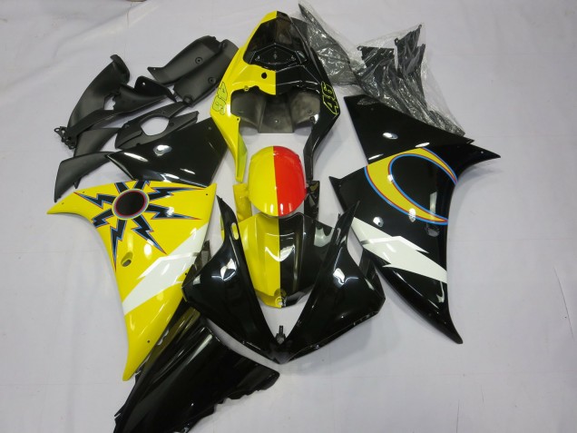 Carénages Moto Yamaha R1 2012-2014 - Jaune Noir Rouge