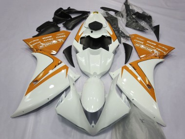 Carénages Moto Yamaha R1 2012-2014 - Blanc Orange Abordables