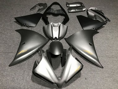 Carénages Moto Yamaha R1 2012-2014 - Gris Mat Or Décalque Abordables
