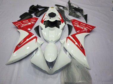 Carénages Moto Yamaha R1 2012-2014 - Blanc Rouge Abordables