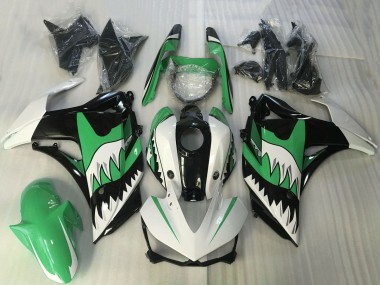 Carénage Moto Yamaha R3 2015-2018 - Blanc Vert Noir Requin Abordables