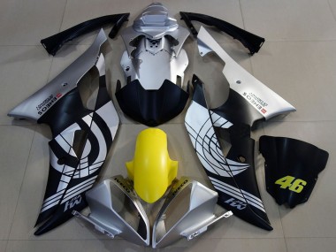 Carénages Moto Yamaha R6 2008-2016 - Argent Jaune Noir Mat ENEOS 46 Abordables
