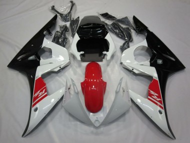 Carénage Moto Yamaha R6 2005 - Blanc Rouge Noir Abordables