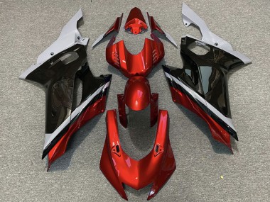 Carénages Moto Yamaha R6 2017-2023 - Gris Rouge Noir Brillant Abordables