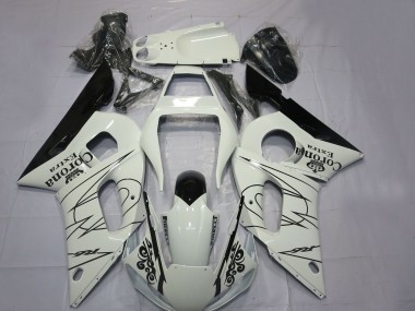 Carénages Moto Yamaha R6 1998-2002 - Blanc Noir Corona Motul Abordables