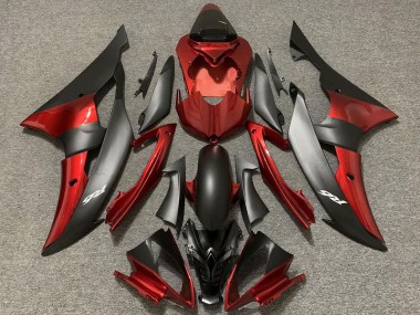 Carénages Moto Yamaha R6 2008-2016 - Rouge Noir Mat Abordables