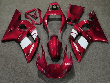 Carénage Moto Yamaha R6 1998-2002 - Rouge Blanc Abordables
