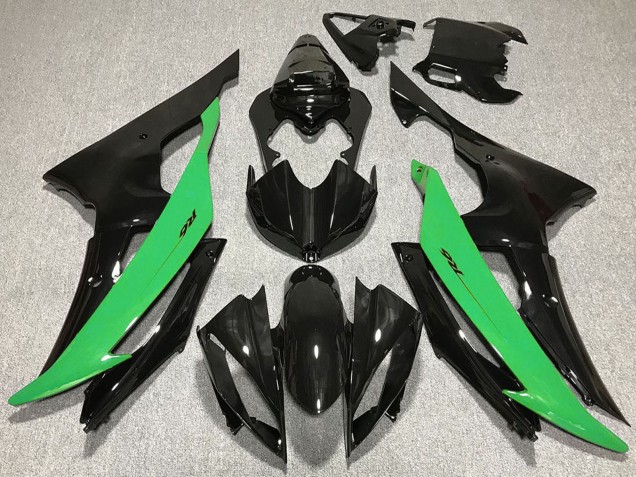 Carénage Moto Yamaha R6 2008-2016 - Vert Noir Brillant