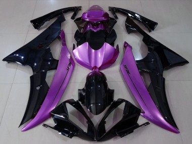 Carénages Moto Yamaha R6 2008-2016 - Violet Noir Brillant Abordables