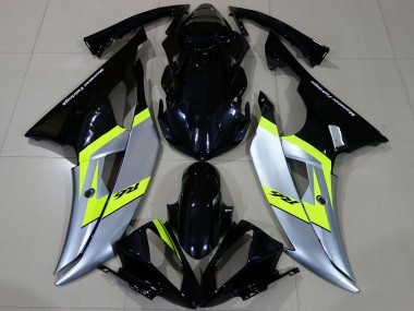 Carénages Moto Yamaha R6 2008-2016 - Argent Vert Néon Noir Brillant Abordables