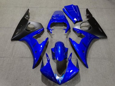 Carénages Moto Yamaha R6 2005 - Bleu Noir Mat Abordables