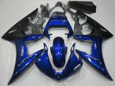 Carénages Moto Yamaha R6 2005 - Bleu Foncé Noir Mat Abordables