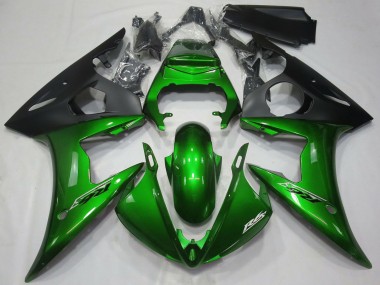 Carénages Moto Yamaha R6 2005 - Vert Foncé Noir Mat Abordables