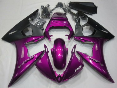 Carénages Moto Yamaha R6 2005 - Rose Foncé Noir Mat Abordables