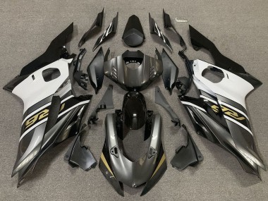 Carénages Moto Yamaha R6 2017-2023 - Blanc Gris Noir Brillant Or Abordables