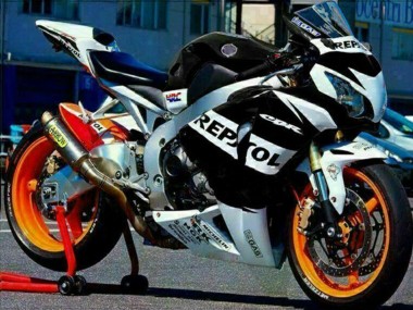 Carénages Moto Honda CBR1000RR 2008-2011 - Argent Blanc Noir Brillant Repsol Abordables