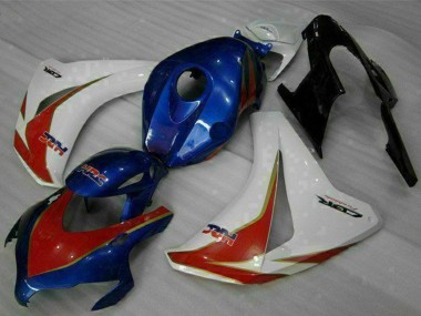 Kit Carénages Moto Honda CBR1000RR 2008-2011 - Blanc Rouge Bleu HRC Abordables