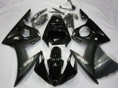 Carénages Moto Yamaha R6 2003-2004 - Noir Brillant Noir Mat Blanc Décalque Abordables