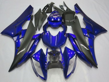Carénages Moto Yamaha R6 2006-2007 - Bleu Noir Mat Abordables