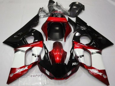 Carénage Moto Yamaha R6 1998-2002 - Rouge Blanc Noir Brillant Abordables