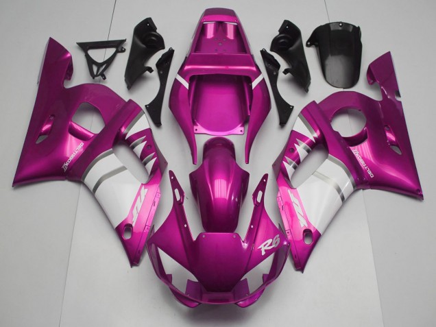 Carénages Moto Yamaha R6 1998-2002 - Rose Blanc