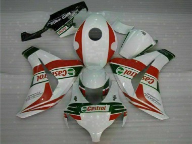 Carénages Moto Honda CBR1000RR 2008-2011 - Blanc Rouge Vert Castrol Abordables