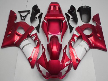 Carénages Moto Yamaha R6 1998-2002 - Rouge Blanc Abordables