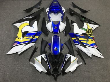 Carénage Moto Yamaha R6 2008-2016 - Blanc Bleu Noir Jaune Abordables