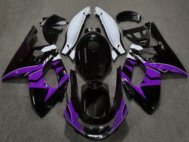 Carénages Moto Yamaha YZF600R Thundercat 1996-2007 - Noir Brillant Violet Blanc Abordables