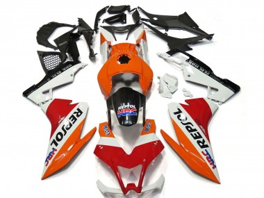 Carénages Moto Aprilia RS4 125 2012-2018 - Orange Blanc Rouge Noir Brillant Repsol Abordables