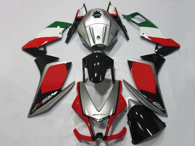 Carénages Moto Aprilia RS4 125 2012-2018 - Argent Rouge Noir Brillant Abordables