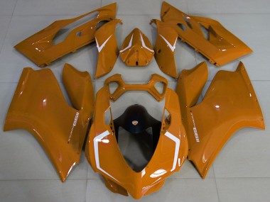 Carénages Moto Ducati 1199 2011-2014 - Brun Blanc Abordables