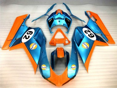 Carénages Moto Ducati 848 1098 1198 2007-2014 - Orange Bleu Gulf 62 Abordables