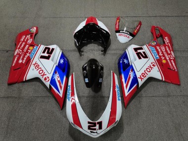 Carénages Moto Ducati 848 1098 1198 2007-2014 - Blanc Rouge Bleu Noir Brillant Xerox Valsir 21 Abordables